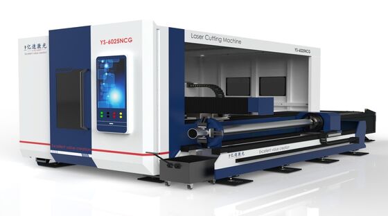 Qualität  Integrated Fiber Laser Cutting Machine With Large-scale Exchange Table And Surrounding Tube Plate usine